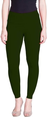 Aksha Creations Ankle Length Ethnic Wear Legging(Dark Green, Solid)