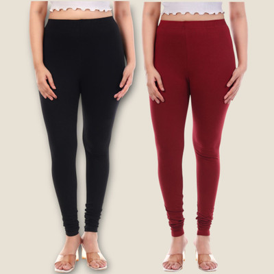 tpf Churidar Length Western Wear Legging(Black, Solid)