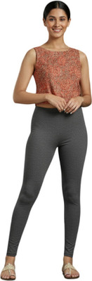 Morrio Ankle Length  Ethnic Wear Legging(Grey, Solid)