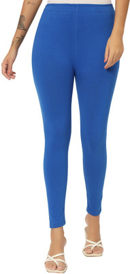 thread plus Ankle Length  Ethnic Wear Legging(Blue, Solid)