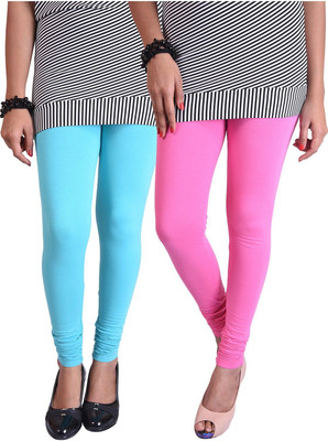 Goldking Churidar  Ethnic Wear Legging(Light Blue, Pink, Solid)