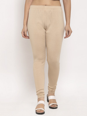 Trend Level Ankle Length Western Wear Legging(Beige, Solid)