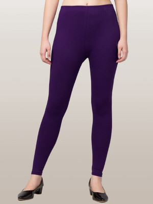 Trend Level Ankle Length  Western Wear Legging(Purple, Solid)