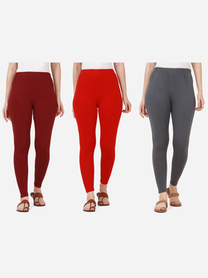 QIOA Ankle Length  Western Wear Legging(Multicolor, Solid)