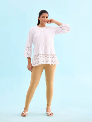 RS FASHION Ankle Length Ethnic Wear Legging(Beige, Solid)