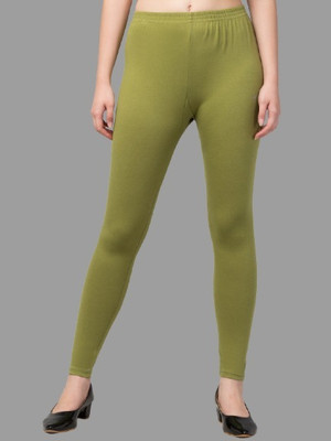 Trend Level Ankle Length  Western Wear Legging(Green, Solid)
