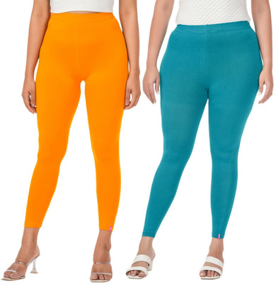 LoveiT Ankle Length Western Wear Legging(Yellow, Green, Solid)