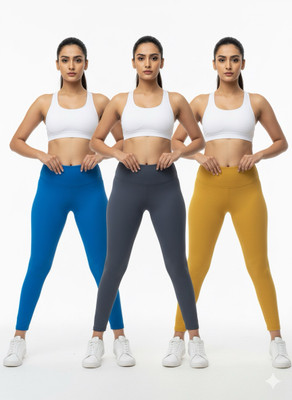 Arundhati Threads Churidar  Ethnic Wear Legging(Blue, Yellow, Grey, Solid)