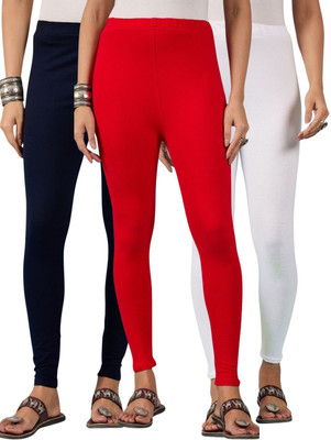 DIMPY GARMENTS Ankle Length Western Wear Legging(White, Dark Blue, Red, Solid)