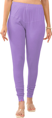 Lyra Churidar  Ethnic Wear Legging(Purple, Solid)
