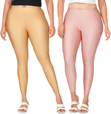 LoveiT Ankle Length Western Wear Legging(Gold, Pink, Solid)