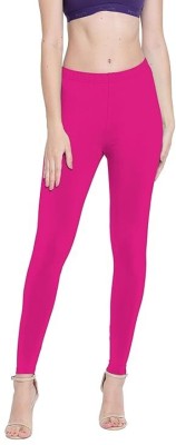 MEGNAM Ankle Length  Ethnic Wear Legging(Pink, Solid)