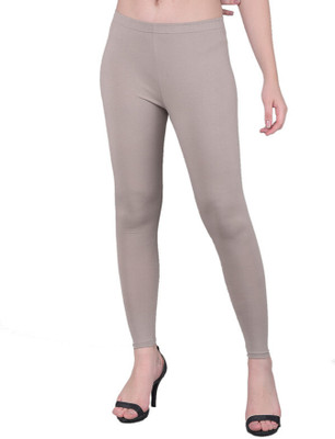 Comfort Lady Ankle Length  Ethnic Wear Legging(Grey, Solid)