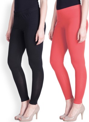 Lyra Ankle Length  Ethnic Wear Legging(Black, Pink, Solid)