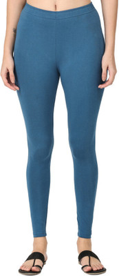 Robinbosky Ankle Length Ethnic Wear Legging(Dark Blue, Solid)