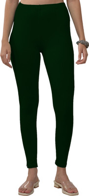 Lyra Ankle Length  Ethnic Wear Legging(Green, Solid)