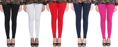 Clarita Ankle Length Ethnic Wear Legging(Black, White, Red, Dark Blue, Pink, Solid)