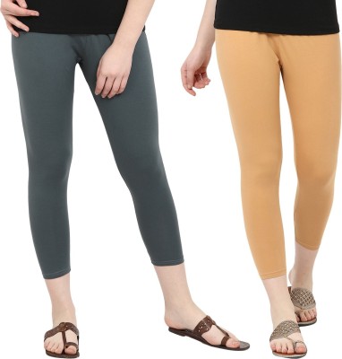 NGT Ankle Length  Ethnic Wear Legging(Beige, Grey, Solid)