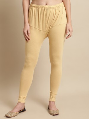 KEX Churidar Length Western Wear Legging(Beige, Solid)