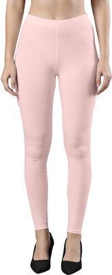 femmora Ankle Length Ethnic Wear Legging(Pink, Solid)