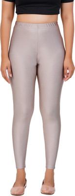 Superglow Ankle Length Western Wear Legging(Blue, Solid)