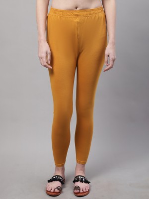 VALLES365 by S.c. Ankle Length  Ethnic Wear Legging(Yellow, Solid)