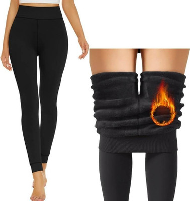 PCL Ankle Length Winter Wear Legging(Black, Solid)