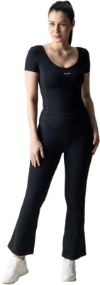 STRCH Ankle Length Western Wear Legging(Black, Solid)
