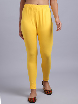 Apraa & Parma Sports Ankle Length Western Wear Legging(Yellow, Solid)