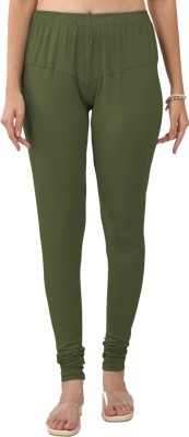 Lyra Churidar  Ethnic Wear Legging(Dark Green, Solid)