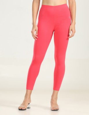 PINKANDPINK Ankle Length Western Wear Legging(Pink, Solid)