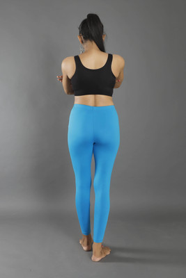 Muskesh Ankle Length  Ethnic Wear Legging(Blue, Solid)