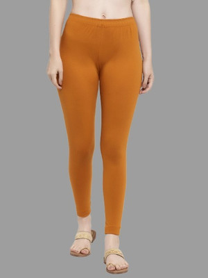Trend Level Ankle Length Western Wear Legging(Yellow, Solid)