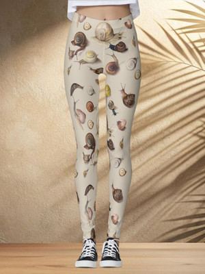 HouseOfCommon Ankle Length Western Wear Legging(Beige, Printed)