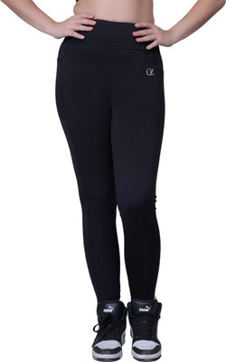 GREENZO Ankle Length Western Wear Legging(Black, Solid)