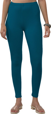 Lyra Ankle Length  Western Wear Legging(Blue, Solid)
