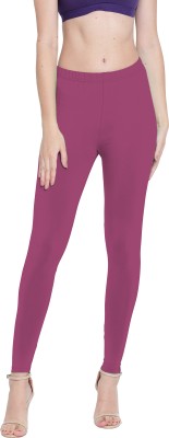 Presta Ankle Length Western Wear Legging(Purple, Solid)