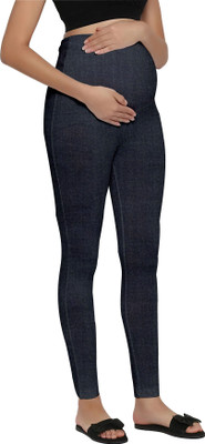 Lenam Ankle Length  Maternity Wear Legging(Black, Solid)