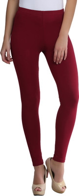 Morrio Ankle Length  Ethnic Wear Legging(Maroon, Solid)