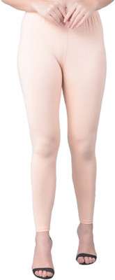 Comfort Lady Ankle Length  Ethnic Wear Legging(Pink, Solid)