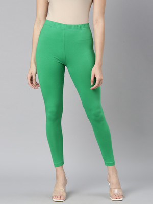 DIXCY SCOTT SLIMZ Ankle Length  Western Wear Legging(Green, Solid)