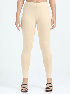 JILZ Ankle Length Ethnic Wear Legging(Beige, Solid)