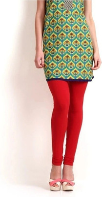 Divya Hub Churidar  Ethnic Wear Legging(Red, Solid)