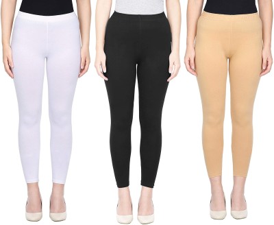 Errish Enterprises Ankle Length  Ethnic Wear Legging(White, Black, Beige, Solid)