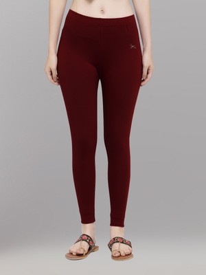 Style Access Ankle Length Ethnic Wear Legging(Maroon, Solid)