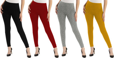 OASIS Ankle Length  Western Wear Legging(Black, Red, Grey, Yellow, Solid)