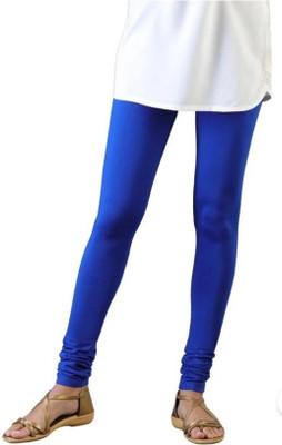 Sana Churidar  Western Wear Legging(Blue, Solid)