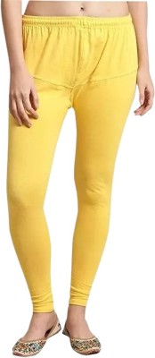 Urban Kanya Churidar  Ethnic Wear Legging(Yellow, Solid)