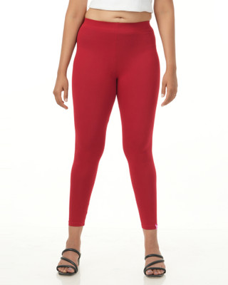 LoveiT Ankle Length Western Wear Legging(Maroon, Solid)