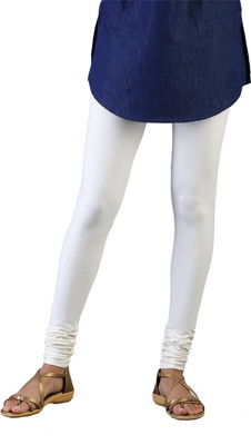 TWIN BIRDS Churidar Length Western Wear Legging(White, Solid)